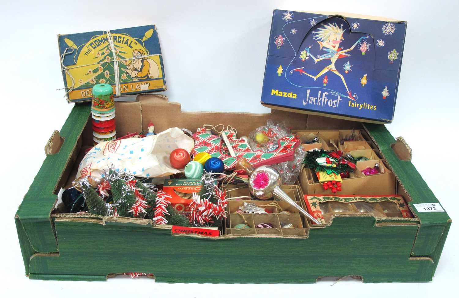Lot 1372 - Vintage Christmas Decorations Including...