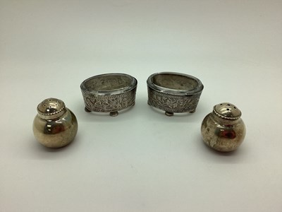 Lot 389 - A Pair of Middle Eastern Style Oval Salts,...