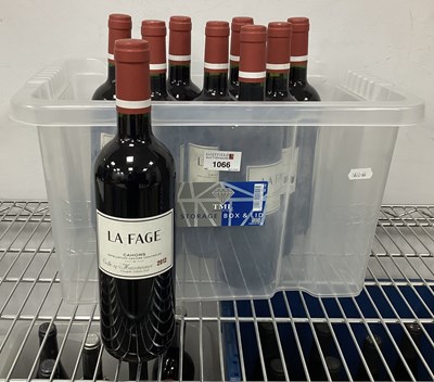 Lot 1066 - Wine - La Fage Cahors 2012, 750ml., (9 bottles)