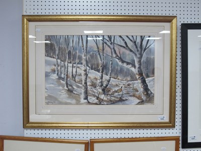 Lot 1525 - Peter Solly (Norfolk Artist) Winter Woodland,...