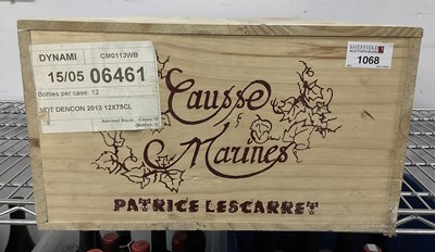 Lot 1068 - Wine - Causse Marines Patrice Lescarret, 12...