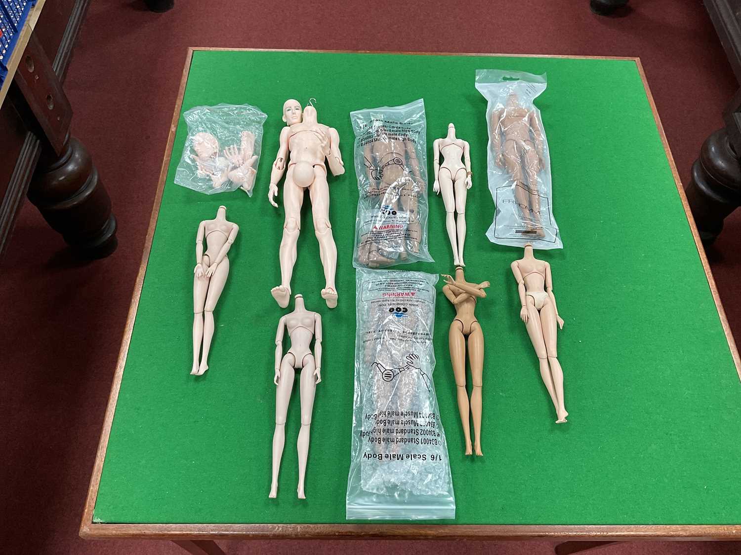 Lot 364 - Nine Various Headless Dolls Bodies. Both...