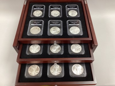 Lot 114 - USA American Eagle Silver Dollar Collection,...