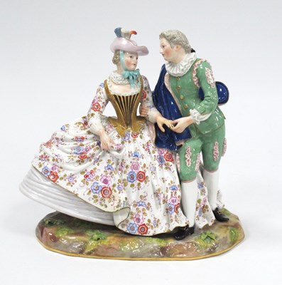 Lot 1083 - A Meissen Porcelain Figure Group, modelled as...