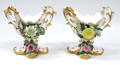 Lot 1074 - A Pair of Mid XIX Century English Porcelain...