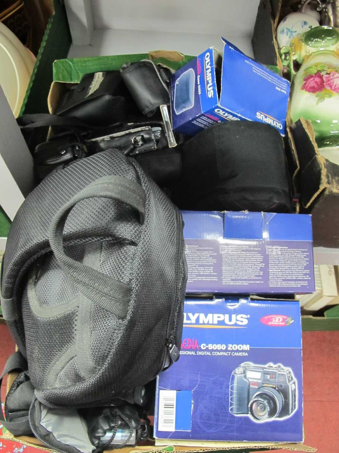 Lot 1021 - Cameras - Olympus E510, Camedia C-3-- Lumix (x...