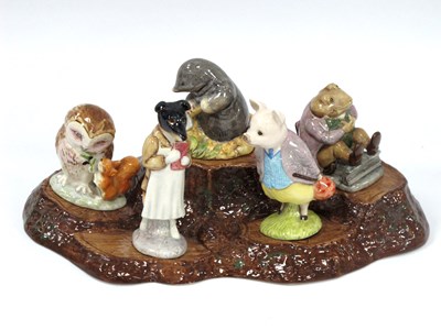 Lot 1052 - Five Beswick Beatrix Pottery Figures, to...