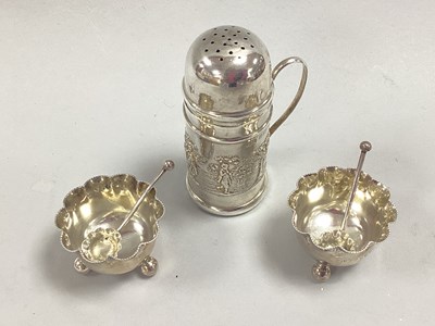 Lot 78 - A Hallmarked Silver Muffineer, Levi & Salaman,...