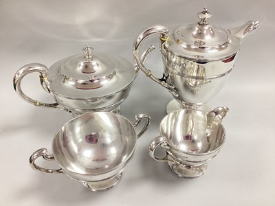 Lot 16 - Elkington & Co; A Hallmarked Silver Four Piece...