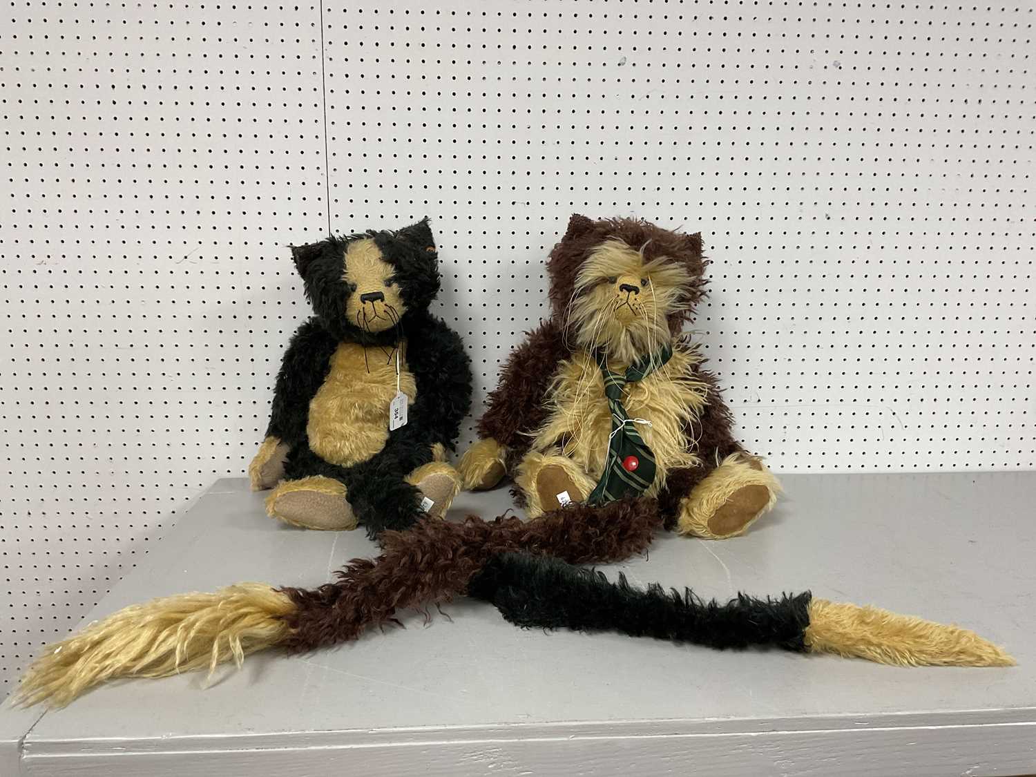 Lot 354 - Two Furry Cat Plush / Soft Teddies. With Long...