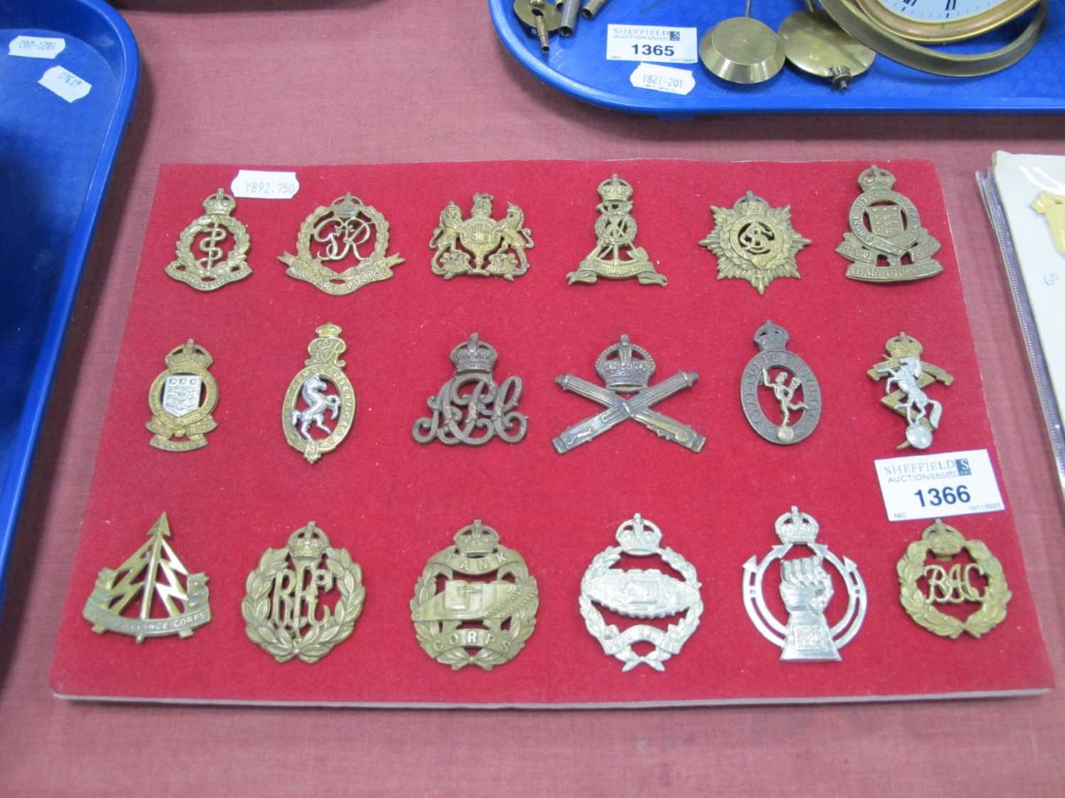 Lot 1366 - Military Cap Badges, including Army Remount...