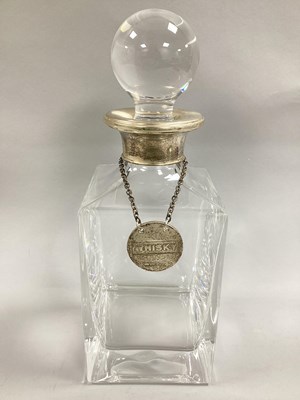 Lot 53 - A Hallmarked Silver Collared Glass Decanter,...