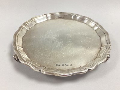 Lot 82 - Viners; A Hallmarked Silver Card Tray,...