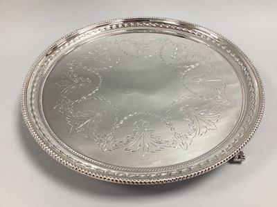 Lot 68 - A Hallmarked Silver Decorative Card Tray, JD&S,...