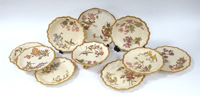 Lot 1021 - A Royal Worcester Porcelain Part Dessert...