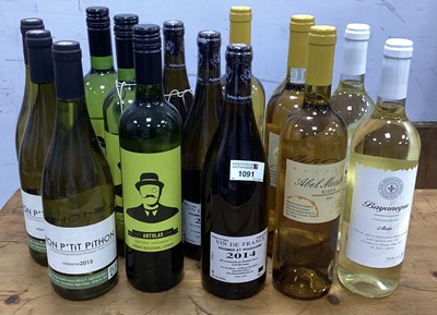 Lot 1091 - Wine - Mon P'Tit Pithon 2015, (3 bottles);...