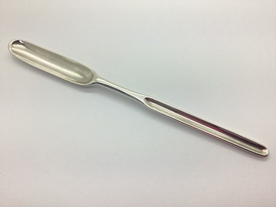 Lot 63 - A Georgian Hallmarked Silver Marrow Scoop,...