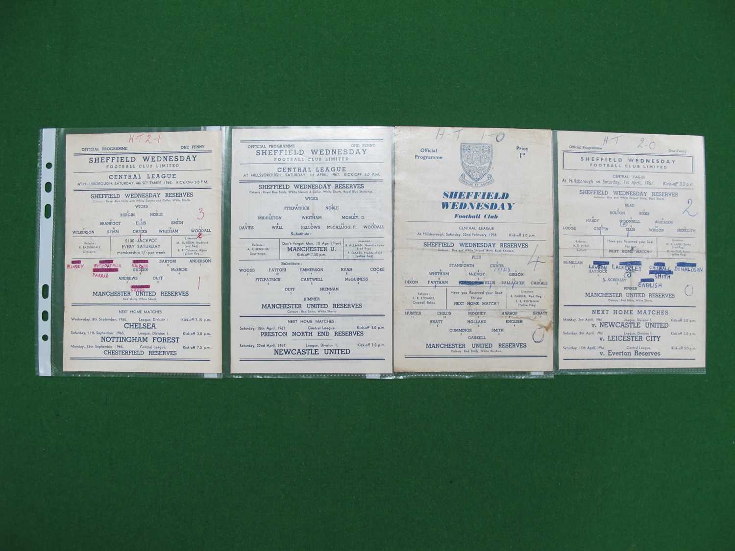 Lot 392 Sheffield Wednesday Reserves V Manchester