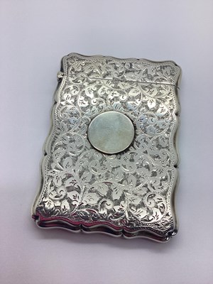 Lot 60 - A Victorian Hallmarked Silver Card Case,...