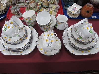 Lot 1184 - Melba China Tea Set Circa 1920's, hand painted...