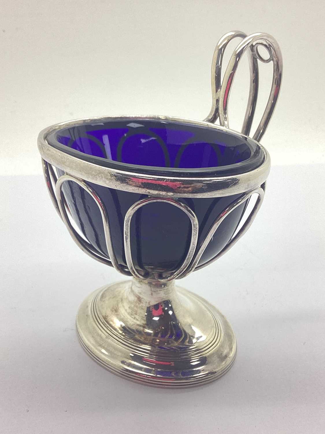 Lot 28 - A Georgian Hallmarked Silver Pedestal Salt,...