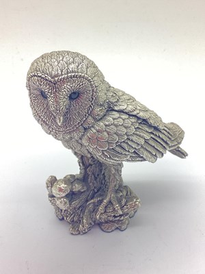 Lot 9 - A Hallmarked Silver Filled Model Owl,...