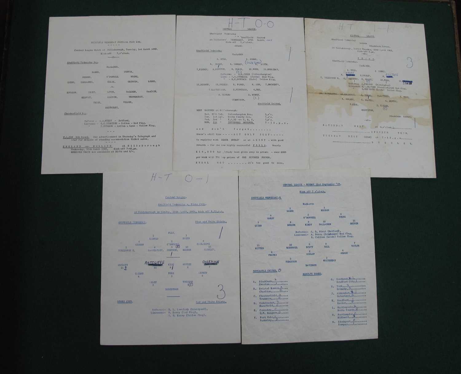 Lot 487 - Sheffield Wednesday Reserves Programmes 57-8 v....