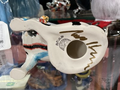 Lot 1269 - Anita Harris Splash Staffy Dog Sitting, gold...