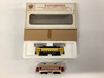 Lot 911 - Two Bachmann N gauge American style Tram Cars...