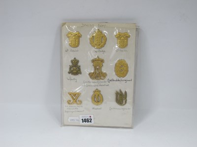 Lot 1462 - Danish Army Cap Badges, including 6th Region,...