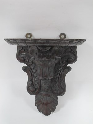 Lot 1393 - A XIX Century Mahogany Carved Wall Bracket,...