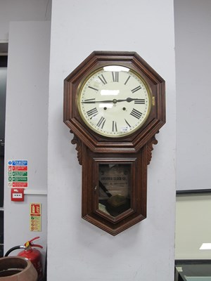 Lot 1138 - Ansonia Walnut Cased Wall Clock, with 8-day...