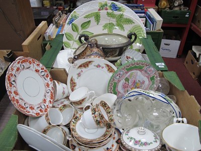 Lot 1102 - Meat Plates, Oriental vases, tea ware, etc:-...