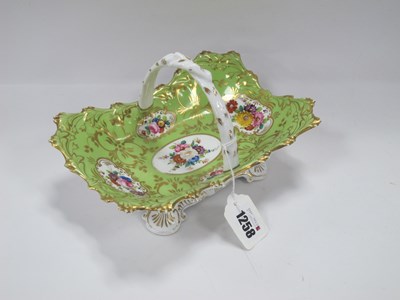 Lot 1258 - Rockingham Hand Painted Porcelain Rectangular...