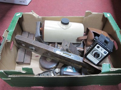 Lot 1034 - Chesterman's Tape, plane, spirit level, flat...