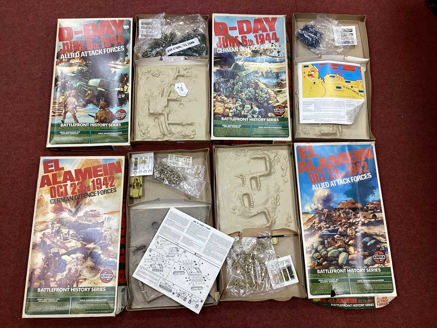 Lot 810 - Four Boxed Airfix HO/OO Scale Battlefront...