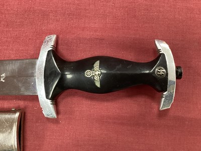 Lot 457 - WWII Third Reich SS Dress Dagger, blade marked...