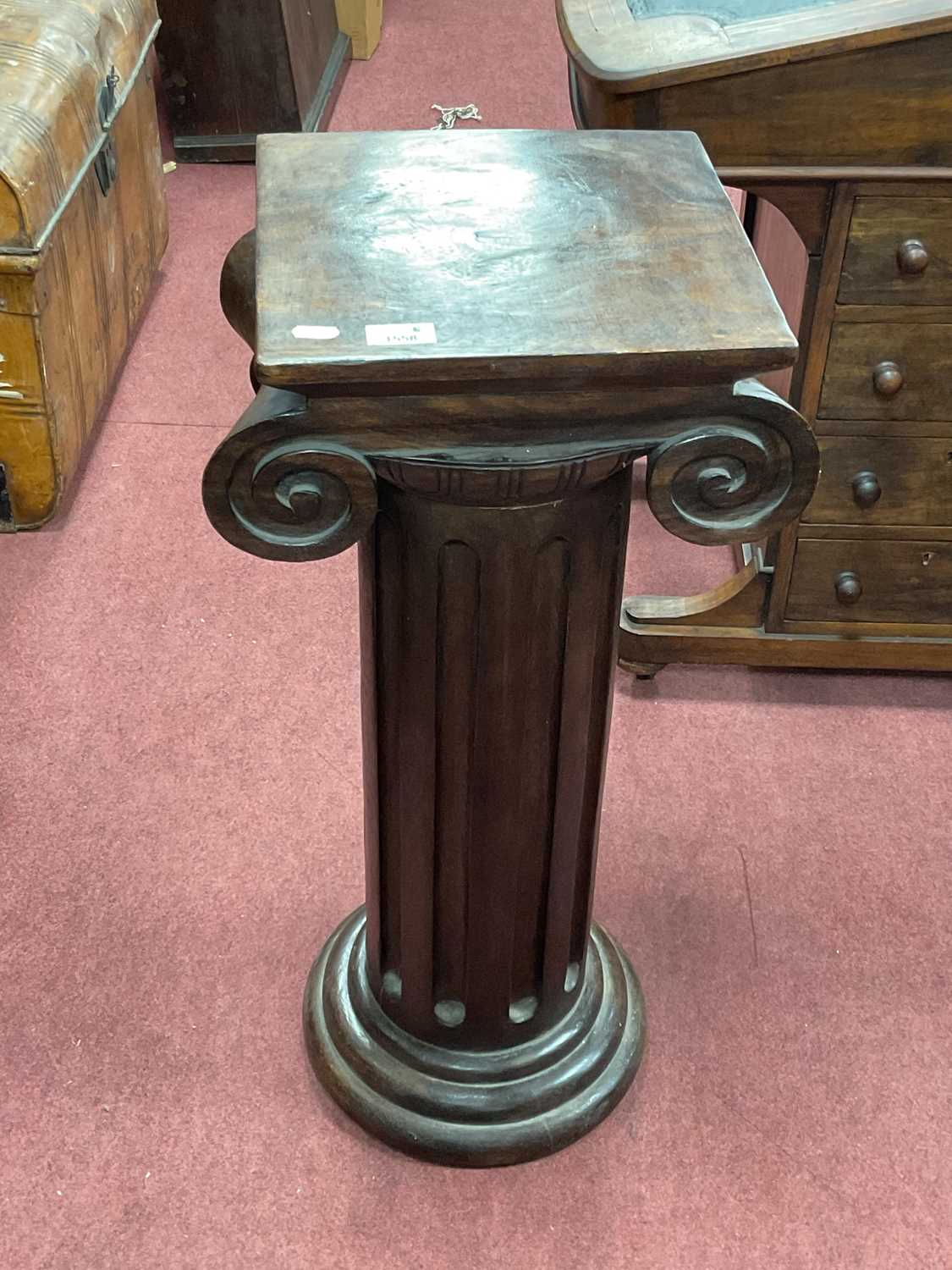 Lot 1558 - Hardwood Pedestal in the Gothic Manner with...