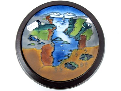 Lot 1019 - A Moorcroft Pottery Circular Plaque, painted...