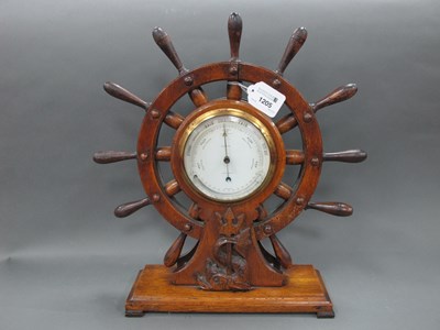 Lot 1205 - An Early XX Century Oak Cased Barometer, in...