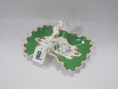 Lot 1252 - XIX Century Porcelain Basket, hand painted to...