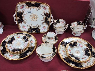 Lot 1066 - A Coalport Porcelain Part Tea Service,...