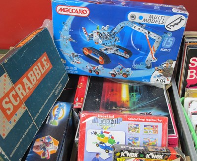 Lot 1014 - Monopoly, Scrabble Meccano, etc:- One Box.