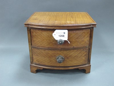 Lot 1208 - An Early XX Century Miniature Mahogany Inlaid...