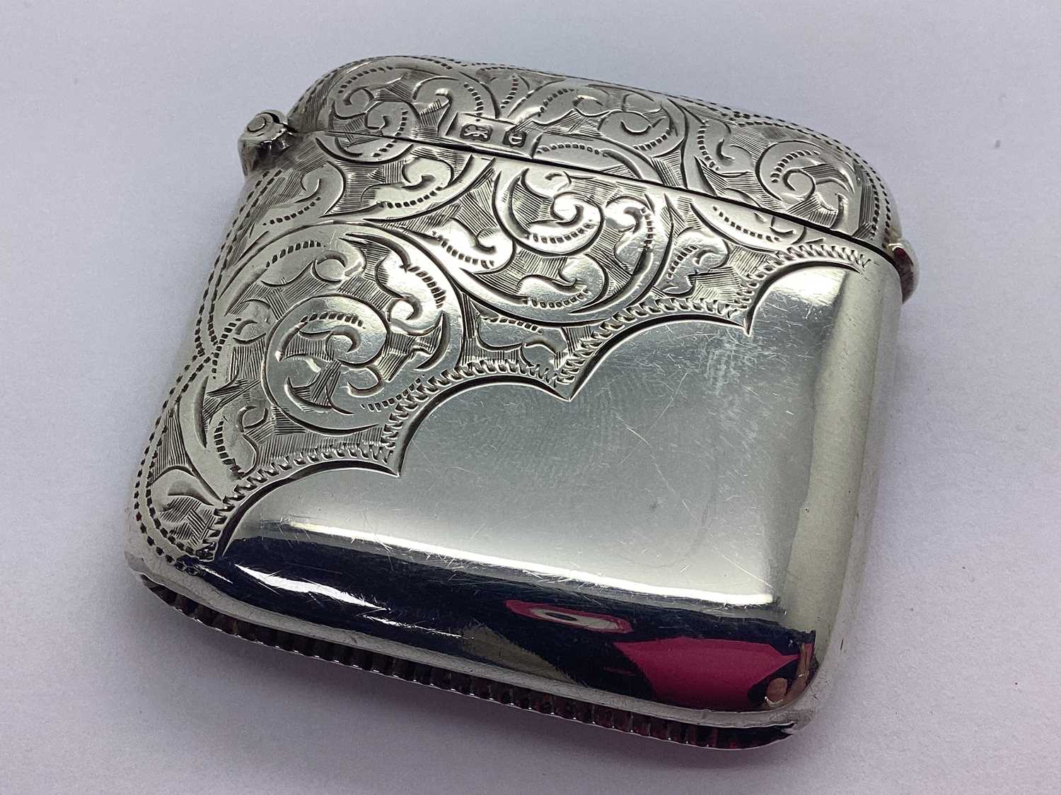 Lot 47 - An Edwardian Hallmarked Silver Vesta Case, JR,...