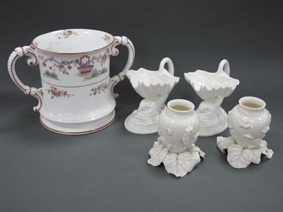 Lot 1022 - A Royal Worcester Porcelain Two-Handled Loving...