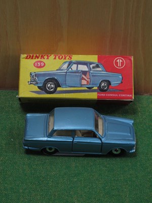 Lot 904 - Dinky Toys; A Boxed 139 Ford Consul Cortina,...