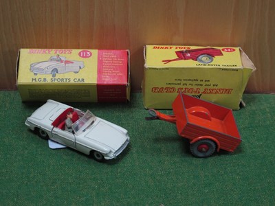 Lot 908 - Dinky Toys; A Boxed 113 M.G.B Sports Car,...