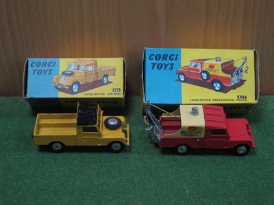 Lot 895 - Two Boxed Corgi Toys Land Rovers, to include...