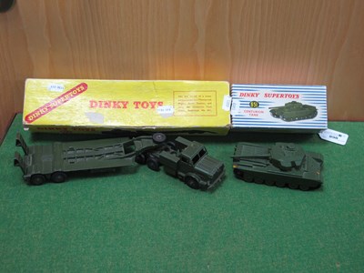 Lot 898 - Dinky Toys; A Boxed 660 Tank Transporter with...